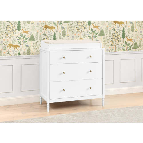 Serena 3 Drawer Dresser with Changing Top and Interlocking Drawers | Delta Children