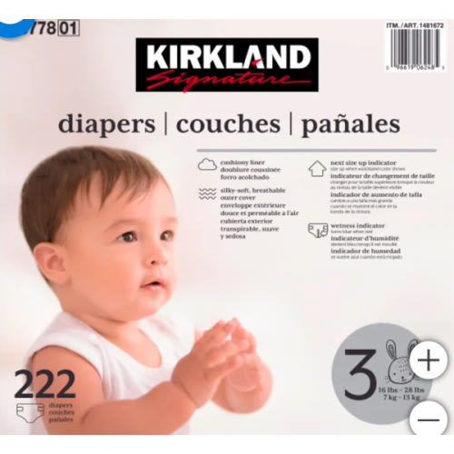 Kirkland Signature Diapers Size 3