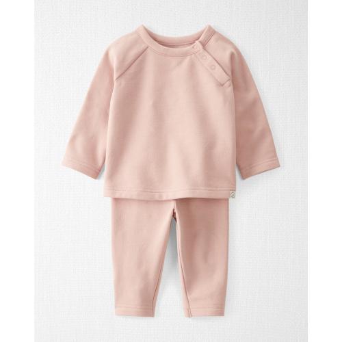Carter's Little Planet Baby 2-Piece Fleece Set Made with Organic Cotton - 12M - Style,Rose