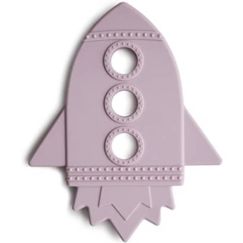 mushie Silicone Baby Teether Toy | Rocket (Soft Lilac)