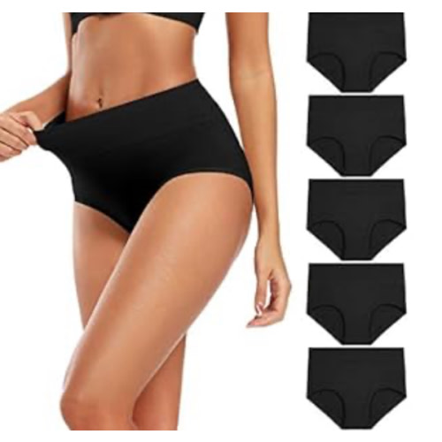 Molasus Women's Cotton Underwear High Waisted Full Coverage Ladies Panties (Regular & Plus Size)