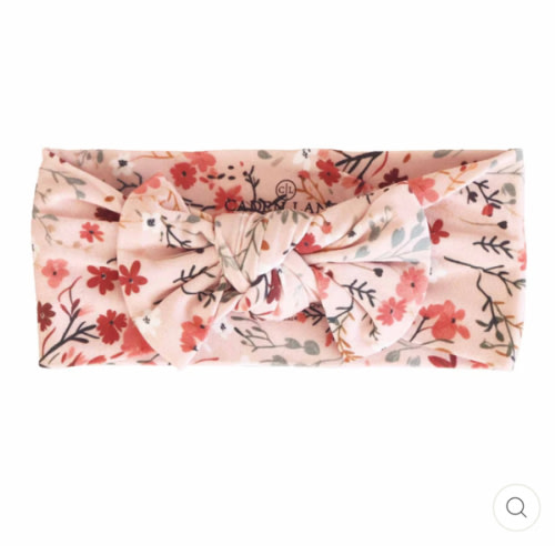 Autumn Blooms Knit Large Bow Headwrap