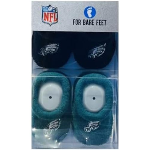 FBF - NFL Team Logo & Colors Infant Bootie Socks 0-12 Months - 2 Pack