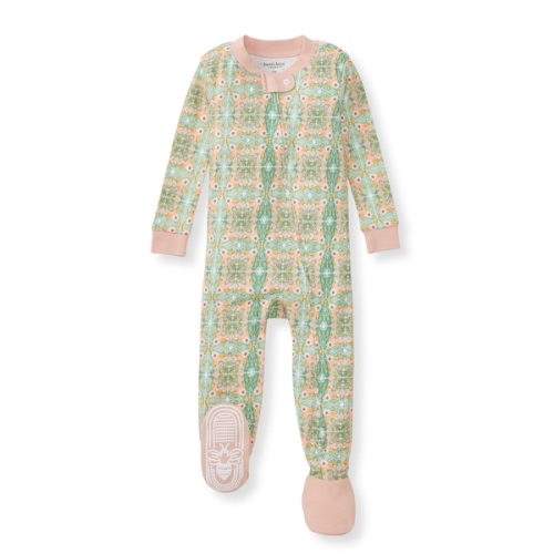 Floral Tile Organic Baby Girl Sleeper