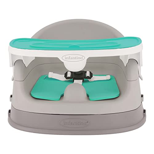Infantino Grow With Me 4 In 1 Two Can Dine Deluxe Booster Seat, Teal