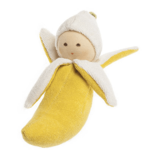Organic Rattle Doll - Banana