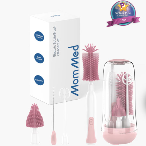Electric Silicone Bottle Brush & Bottle Cleaner Brush Set