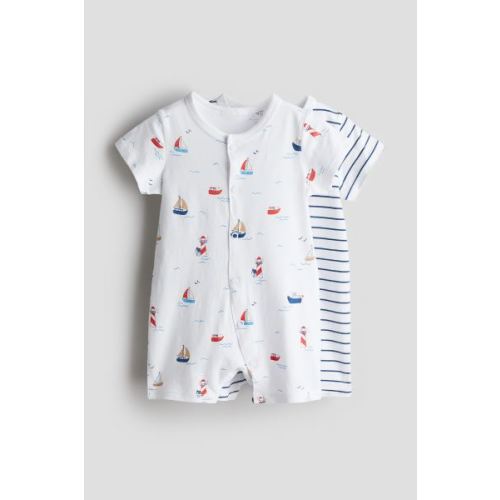 2-pack Cotton Jersey Pajama Jumpsuits