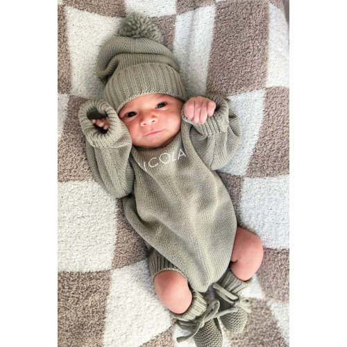 Personalized Printed Knit Sweater Bubble | Solid