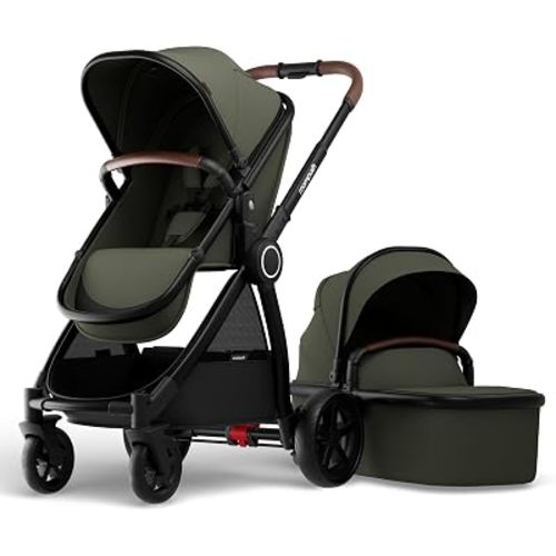 Mompush Ultimate2 Full-Size Stroller with Bassinet, Newborn to Toddler