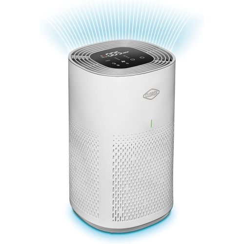 Clorox Air Purifiers for Home, True HEPA Filter, Medium Rooms Up to 1,000 Sq Ft, Removes 99.9% of Mold, Viruses, Wildfire Smoke, Allergens, Pet Allergies, Dust, AUTO Mode, Whisper Quiet