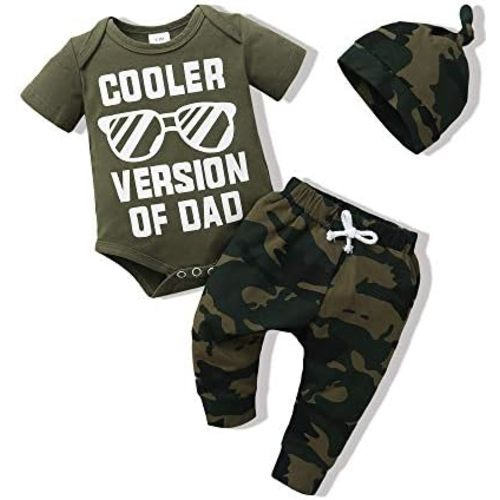 NZRVAWS Newborn Baby Boy Clothes Outfits Letter Prined Romper Pants Set Baby Boy Clothing 0 3 6 9 12 18 Months