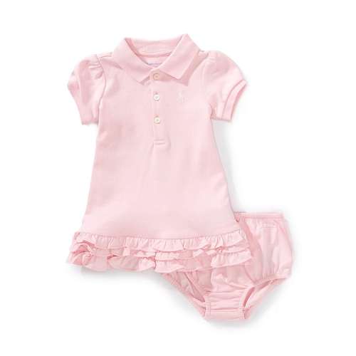 Polo Ralph Lauren Baby Girls 3-24 Months Puffed-Sleeve Ruffled A-Line Dress