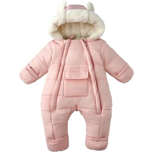 Baby Boy Winter Fleece Snowsuit Jacket Toddler Girl Jumpsuit Warm Snow Suit Coat