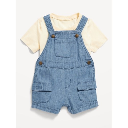 0-3 month Short-Sleeve T-Shirt and Shortalls Set for Baby | Old Navy
