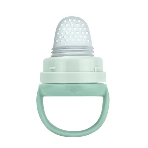 Green Sprouts® Silicone & Sprout Ware® First Foods Feeder, 6mo+, Plant-Plastic, Platinum-Cured Silicone, Sterilizer Safe, Grows with Baby, Tested for Hormones - Sage