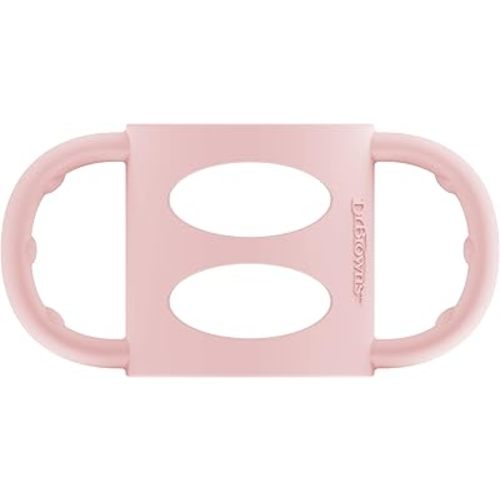 Dr. Brown's Milestones 100% Silicone Baby Bottle Handles, Narrow, Removable Easy-Grip Transitional Sippy Cup Handles, Light Pink, 4m+, 1 Pack