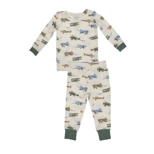 L/S Loungewear Set - Vintage Airplane