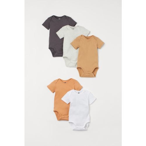 5-pack bodysuits, Beige/Dark grey, Kids | H&M IE5-pack bodysuits, Beige/Dark grey, Kids | H&M IE5-pack bodysuits, Beige/Dark grey, Kids | H&M IE5-pack bodysuits, Beige/Dark grey
