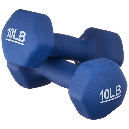 Amazon Basics Neoprene Dumbbell Hand Weights for Exercise and Muscle Toning