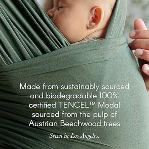 Solly Baby Wrap Carrier, for Newborn to Toddler 8-25 Lbs., Buttery-Soft & Lightweight Fabric, Reduce Crying & Increase Connection, Postpartum Essential, New Mom Gifts, Basil