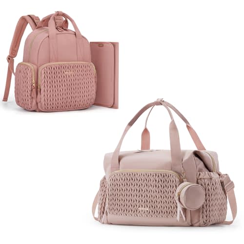 mommore Diaper Bag Tote and Small Diaper Backpack