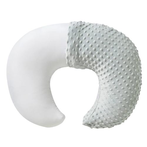 Nursing Pillow and Positioner with Cover for Breastfeeding and Bottle Feeding, Propping Baby, Tummy Time, Baby Sitting Support, Awake-Time Support (Sea Foam, 22" x 17.7" x 5.9")