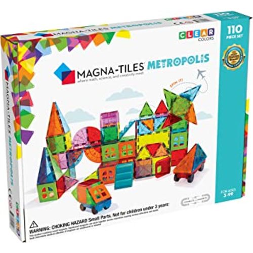 Magna-Tiles Metropolis Set, The Original Magnetic Building Tiles For Creative Open-Ended Play, Educational Toys For Children Ages 3 Years + (110 Pieces)
