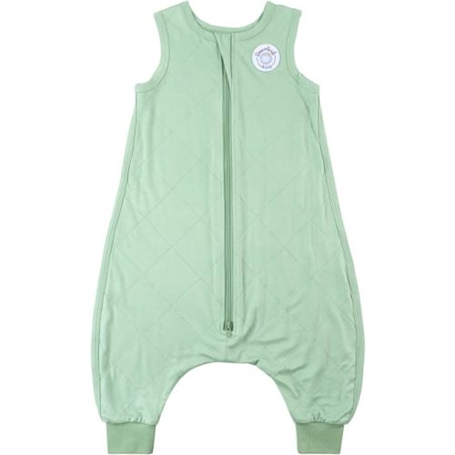 Dreamland Baby Toddler Sleep Sack with Feet, 1.0 TOG – Ultra Soft Viscose Wearable Blanket. Breathable Fabric, Two-Way Zipper, Machine Washable. Easy Transition from Sleep to Play (2T, Sage)