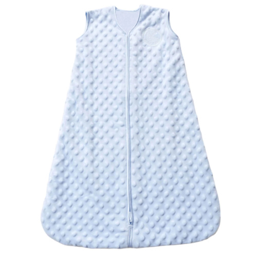 Blue Plushy Dot Velboa Wearable Baby Blanket L | HALO