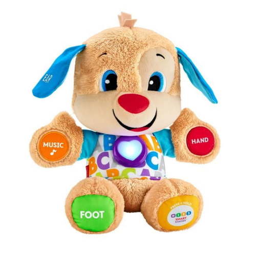 Fisher-Price Plush Baby Toy with Lights Music and Smart Stages Learning Content, Laugh & Learn Puppy​