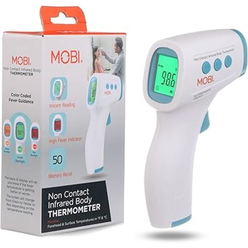 MOBI - Non-Contact Forehead Digital Thermometer with Object Temperature Mode - Touchless Fever Thermometer