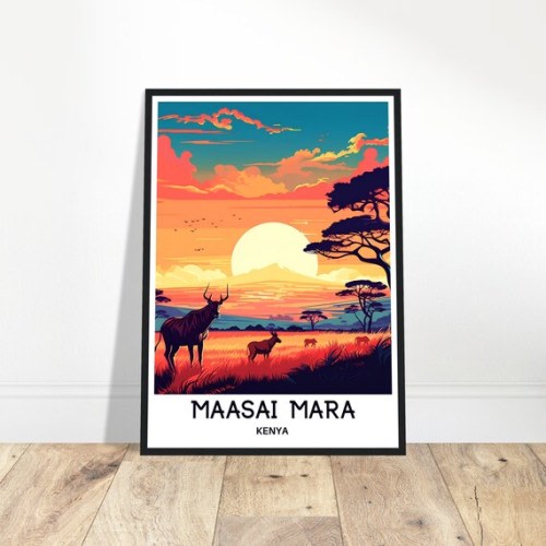 Maasai Mara Travel Print Masai Mara Travel Poster African Art Print Kenya Lover Gift Kenya National Park Wall Art Home Office Desk Decor - Etsy