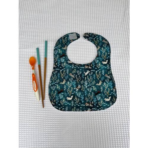 Mercats Scuba Cats Ocean Kitty Friends, Infant Bib Beach baby bib with white waffle weave absorbent backing