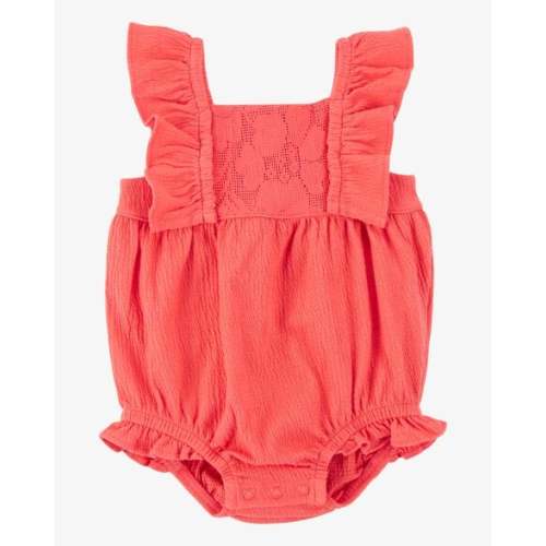 Baby Girl Lace Crinkle Jersey Bubble - Carter's | Carter's