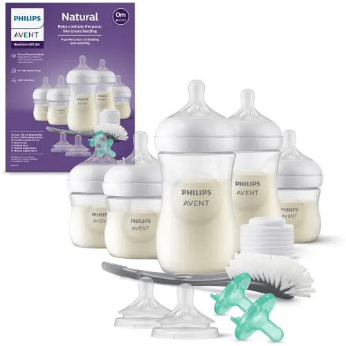Philips AVENT Natural Baby Bottle with Natural Response Nipple, Newborn Baby Gift Set, SCD838/02