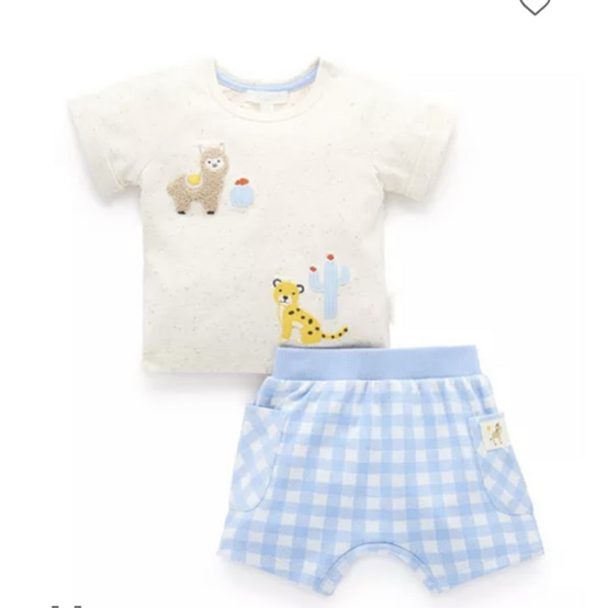 Boys' Gingham Short and Tee Set - Baby