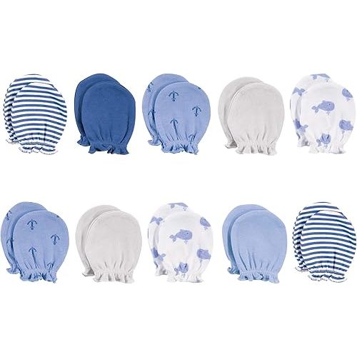 Hudson Baby Unisex Baby Cotton Scratch Mittens