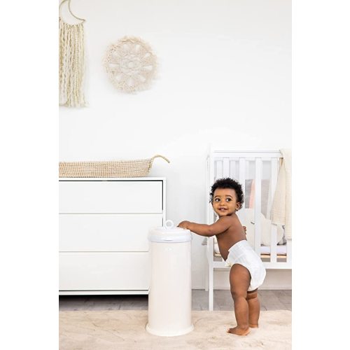 Ubbi Steel Odor Locking, No Special Bag Required Money Saving, Awards-Winning, Modern Design Registry Must-Have Diaper Pail, Ivory