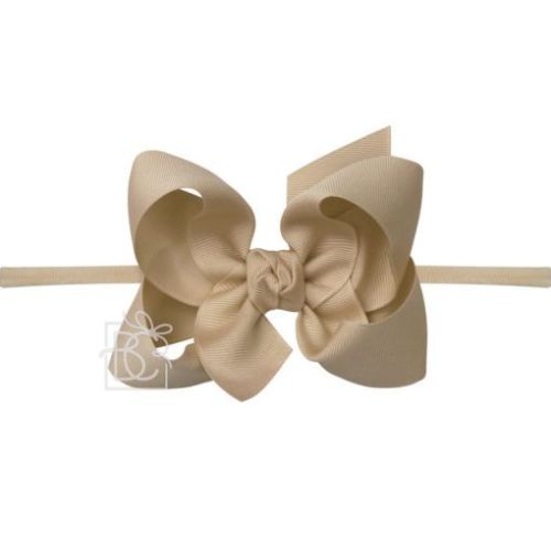 1/4" Pantyhose Headband with Grosgrain Bow - Beyond Creation