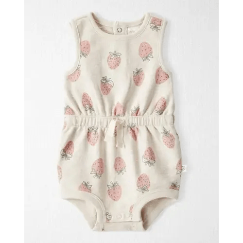 Baby Organic Cotton Strawberry-Print Romper - Little Planet | Carter's