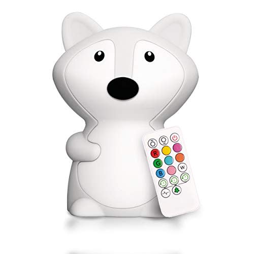 Lumipets Fox, Kids Night Light, Silicone Nursery Light for Baby and Toddler, Squishy Night Light for Kids Room, Animal Night Lights for Girls and Boys, Kawaii Lamp, Cute Lamps for Bedroom