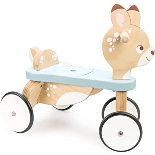 Le Toy Van - Petilou Wooden Ride On Deer Push Along Toy for Toddlers | Suitable for Boy Or Girl 1 Year Old +, Small