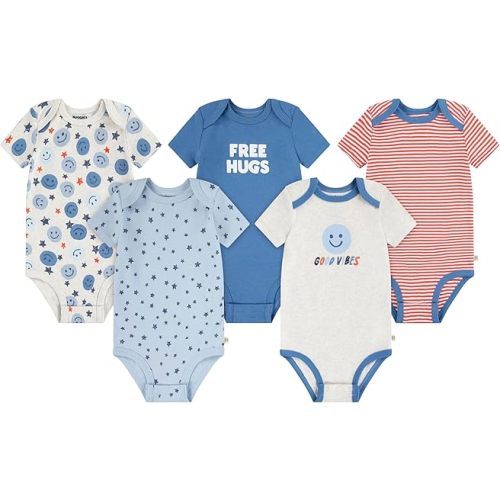 Huggies unisex-baby 5-pack Everyday Bodysuit