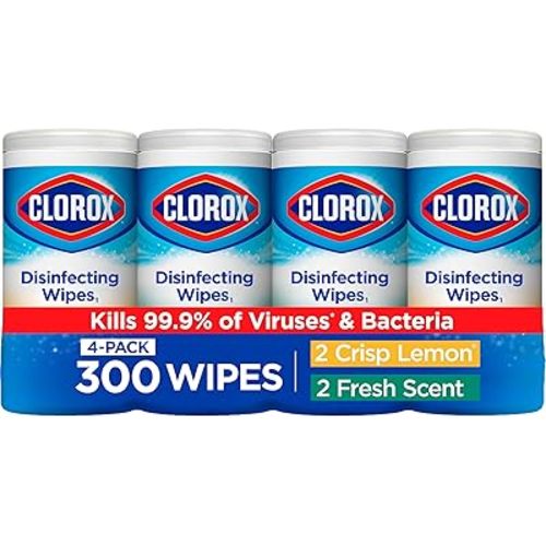 Clorox Disinfecting Wipes Value Pack, Bleach Free Cleaning Wipes, 75 Count Each, Pack of 4