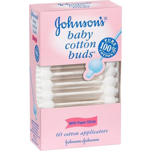Johnson's Baby Gentle Baby Cotton Buds 60 Pack | Ideal for Gentle Cleansing Around Baby's Outer Ear, Eyes and Naval
