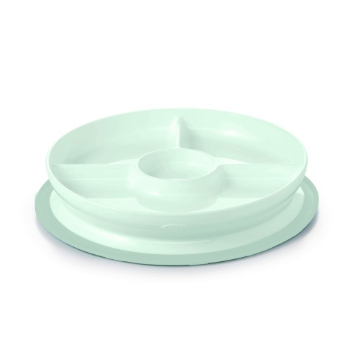 OXO Tot Stick & Stay Divided Plate, Opal