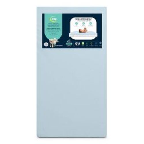 Serta Perfect Embrace Eco Crib and Toddler Mattress - Greenguard Gold - Waterproof - White/Blue
