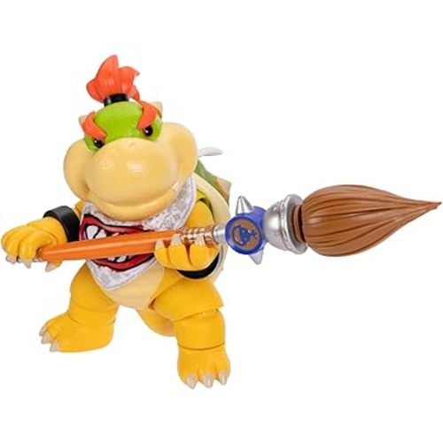 The Super Mario Galaxy Movie 5” Action Figures Series 1 – Bowser Jr. Figure with Paint Brush Accessory - Premium Details and 17 Points of Articulation