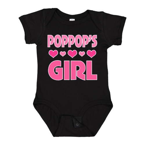 Inktastic PopPop Girl Granddaughter Girls Baby Bodysuit